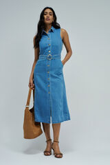 Salsa Jeans Light denim midi dress Blue
