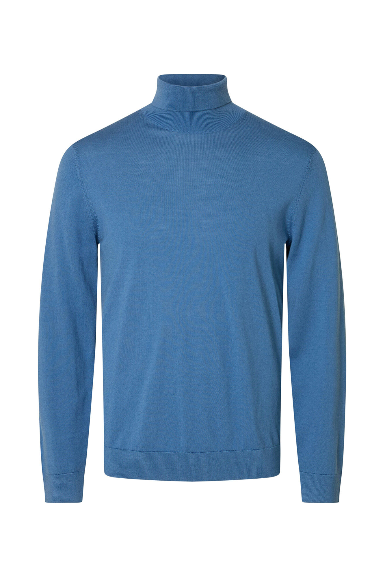 Selected Camisola de gola alta 100% l&atilde; merino Azul