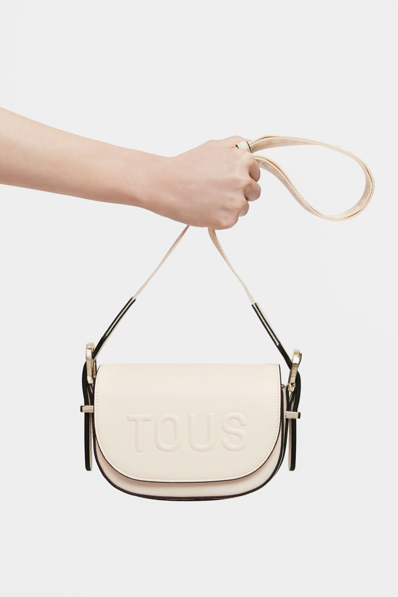 Tous Mini bandolera medialuna TOUS Brenda Beige