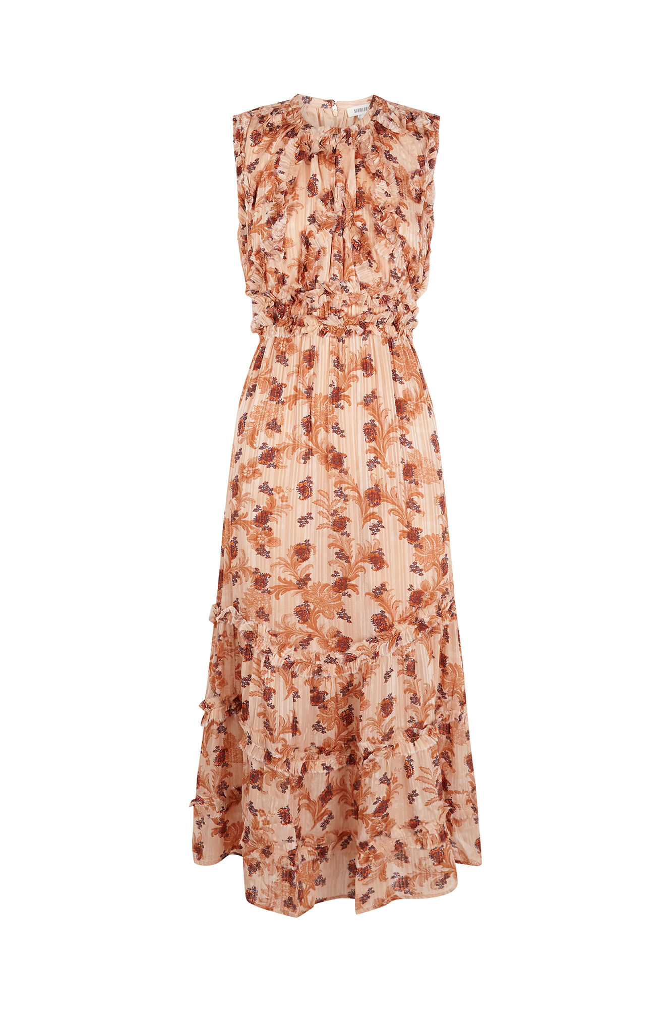 Slowlove Vestido fluido estampado Estampado naranja
