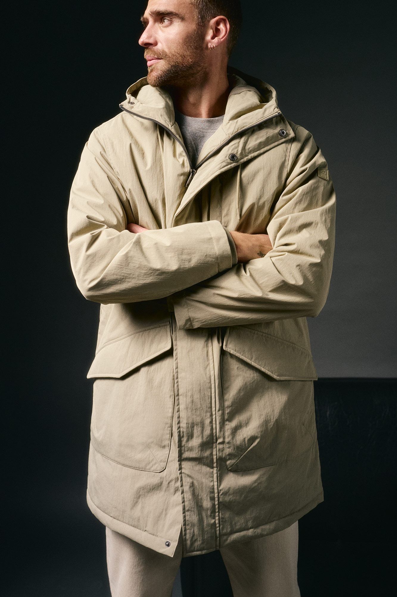 OOTO Parka comprida acolchoada