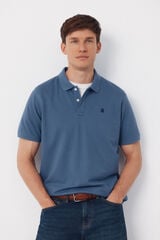 Cortefiel Polo b&aacute;sico piqu&eacute; Azul