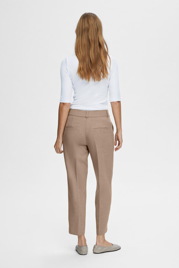Cortefiel Regular fit suit trousers made from recycled materials Brown