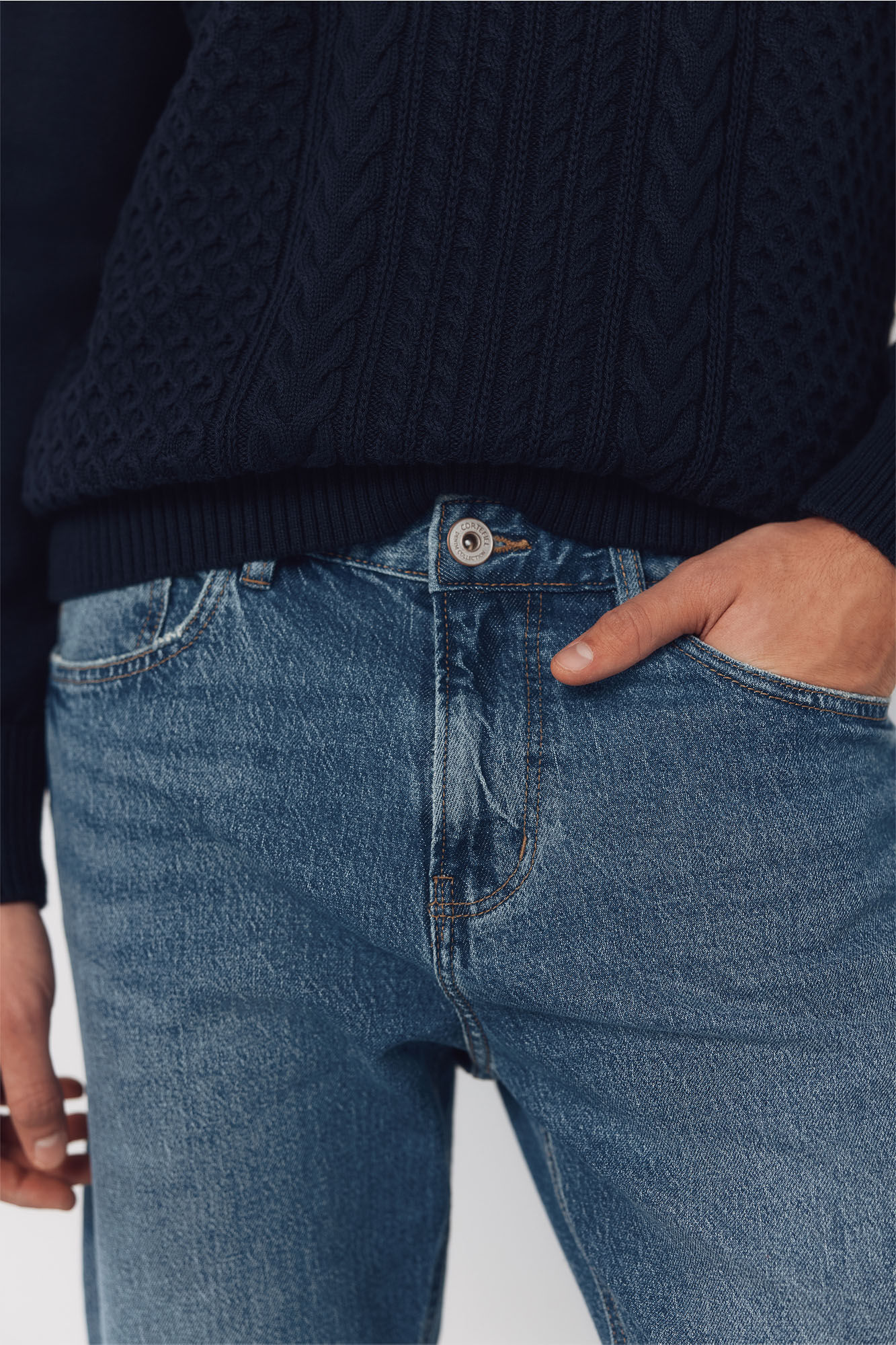 Cortefiel Regular fit jeans Blue
