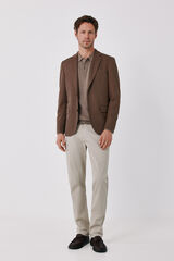 Cortefiel Basic knit blazer Dark brown