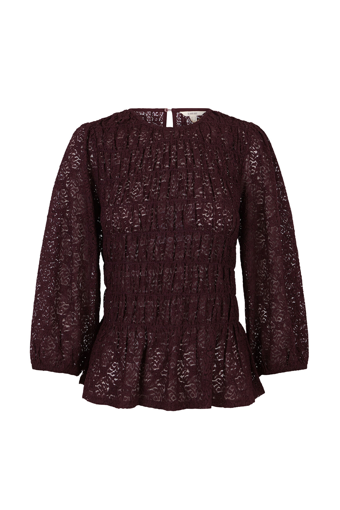 Slowlove Ruched print top Maroon
