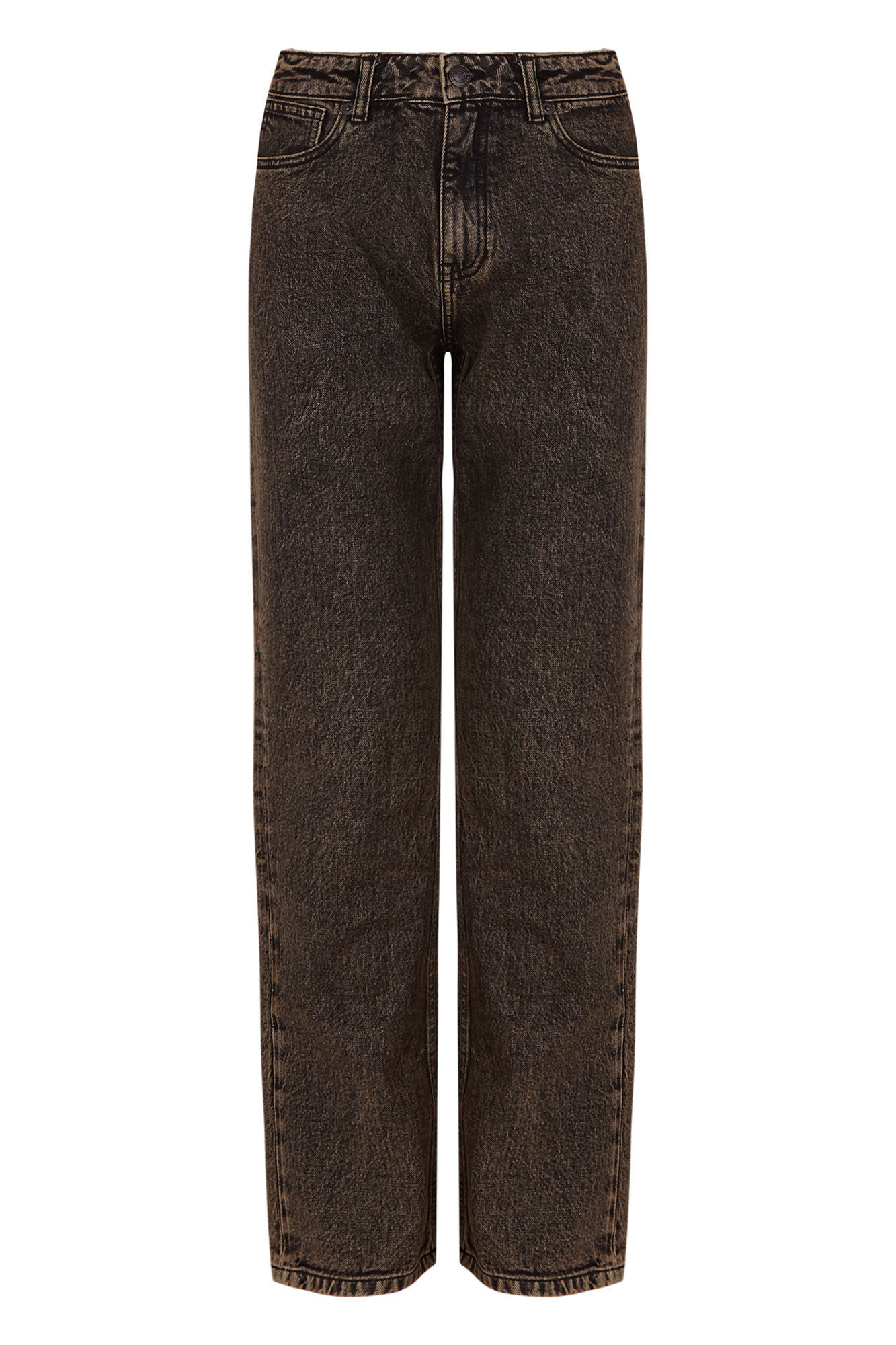 Slowlove Jeans marrom tingido Cinzento