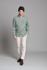 Cloking Regular fit casual guayabera Green
