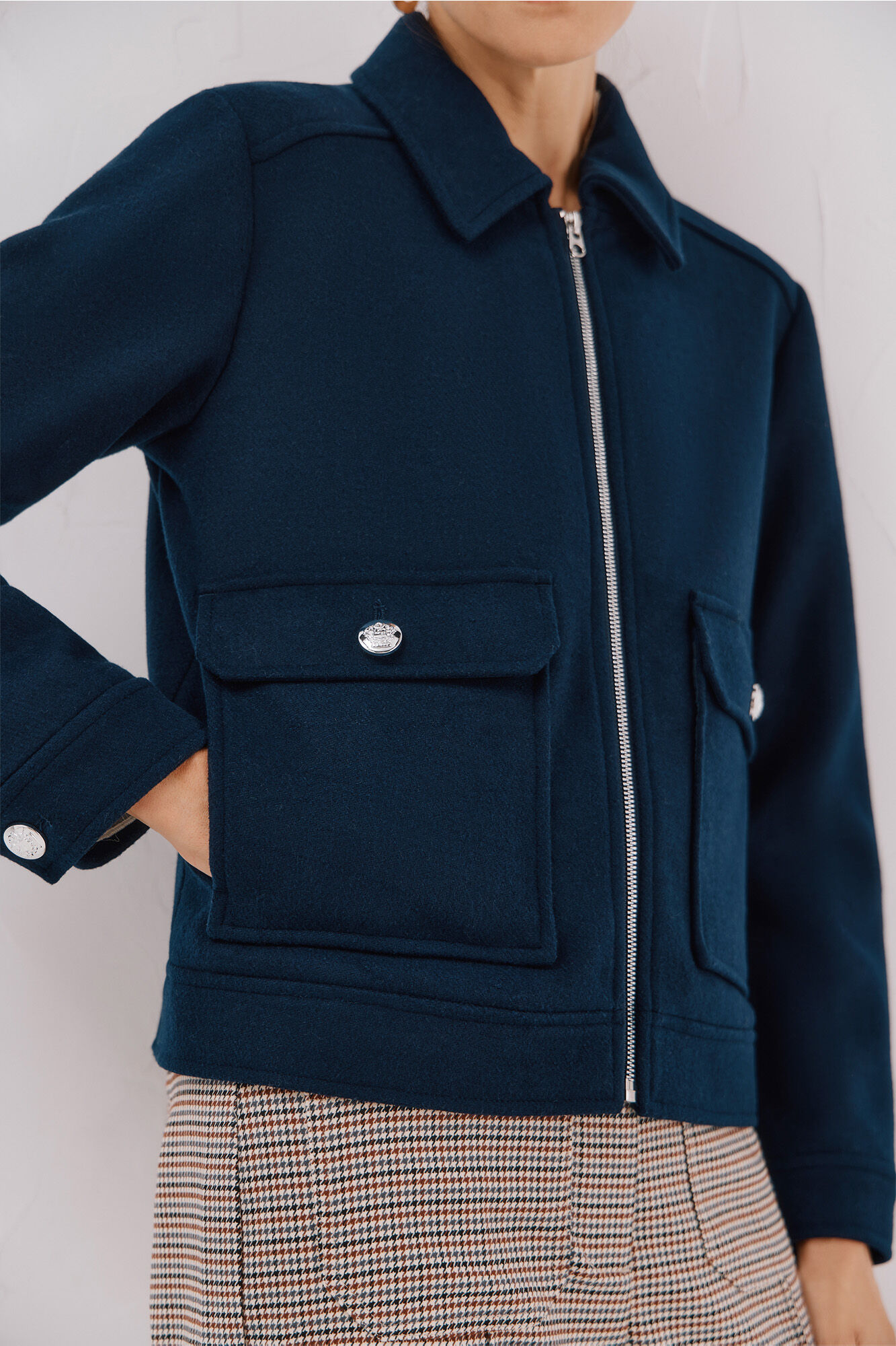 Cortefiel Casaco curto de l&atilde;