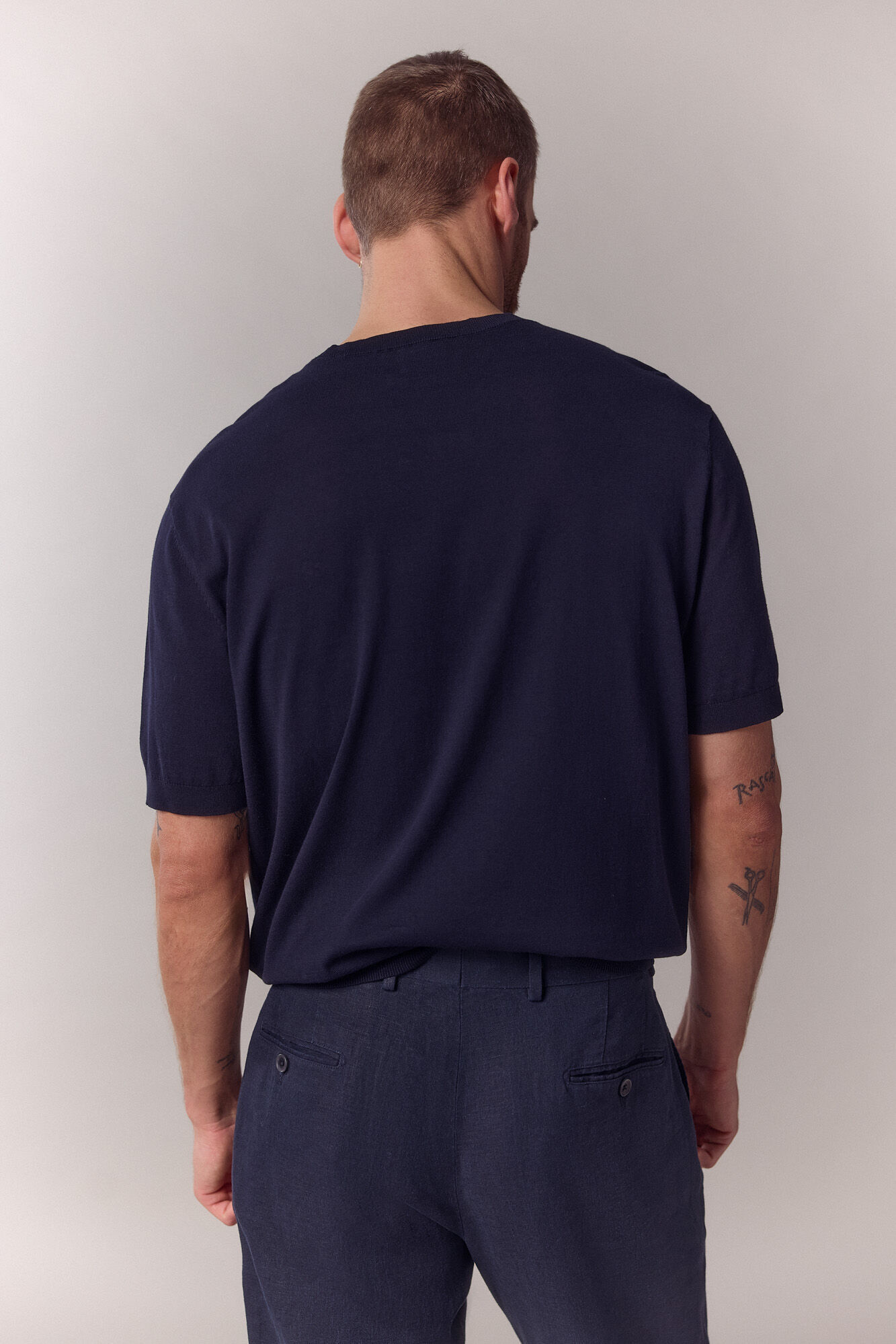 OOTO Camiseta jersey premium manga corta algod&oacute;n Azul marino