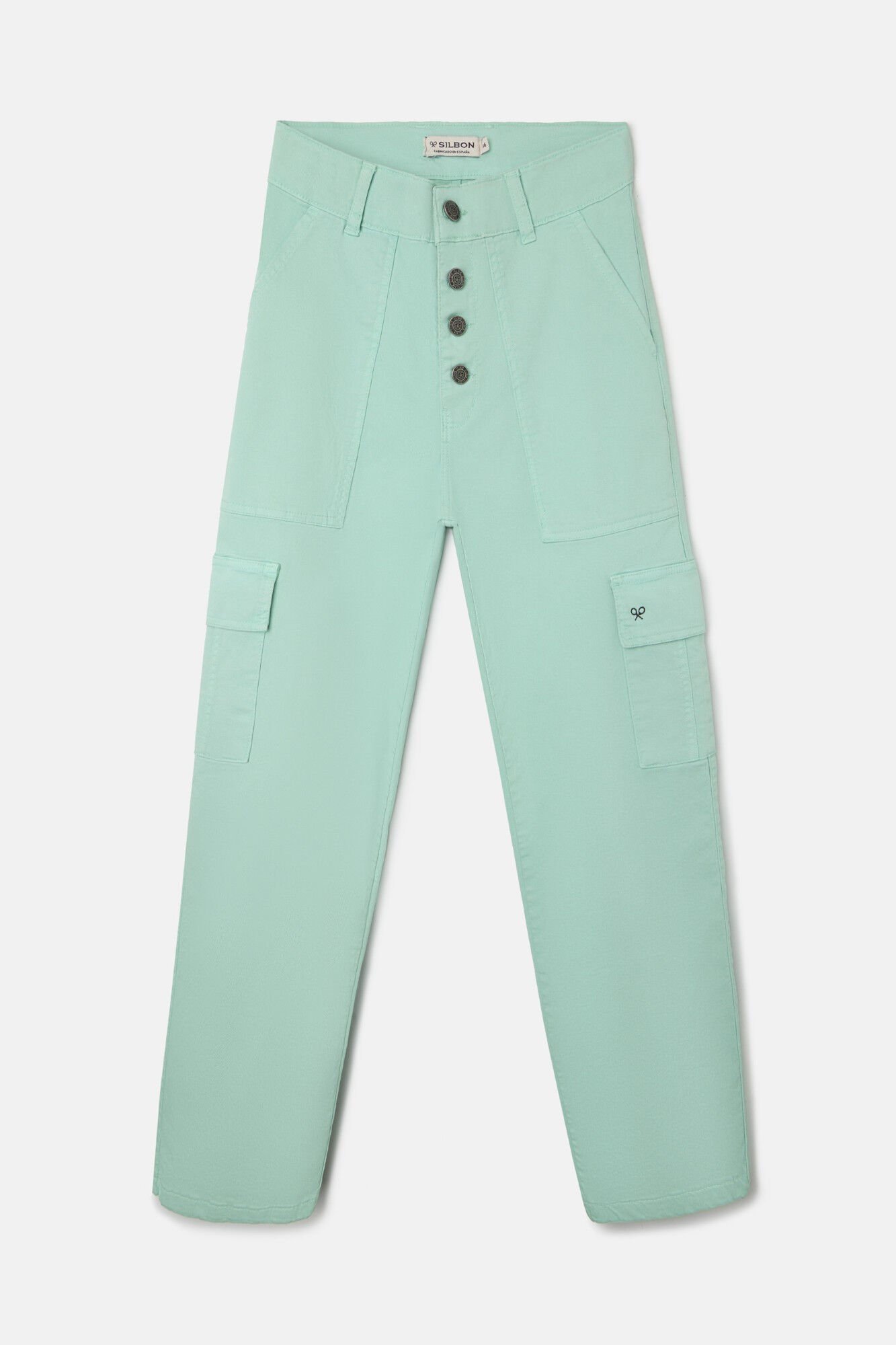Silbon Cal&ccedil;a cargo jeans Verde