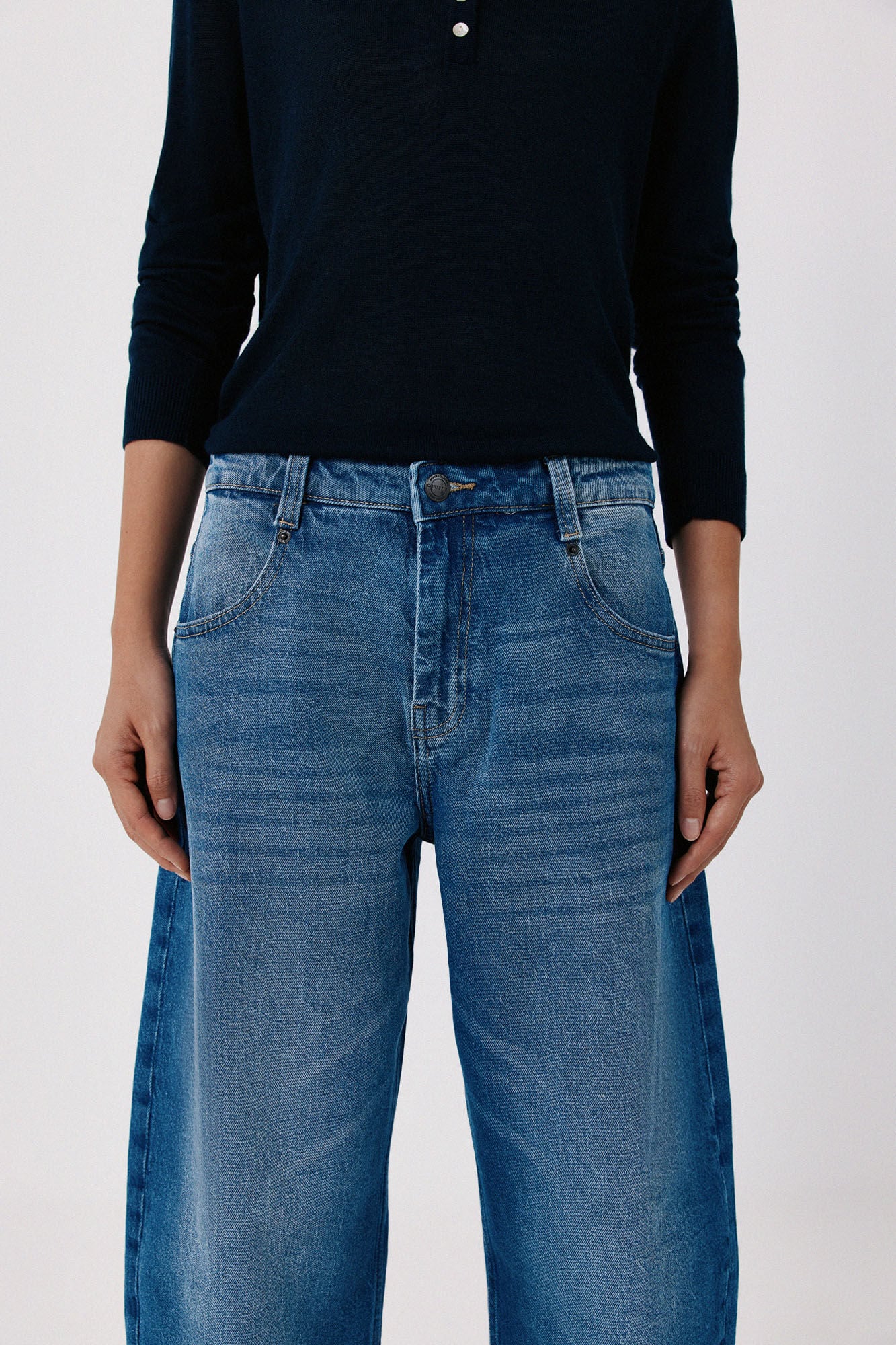 Cortefiel Jeans Barrel Azul
