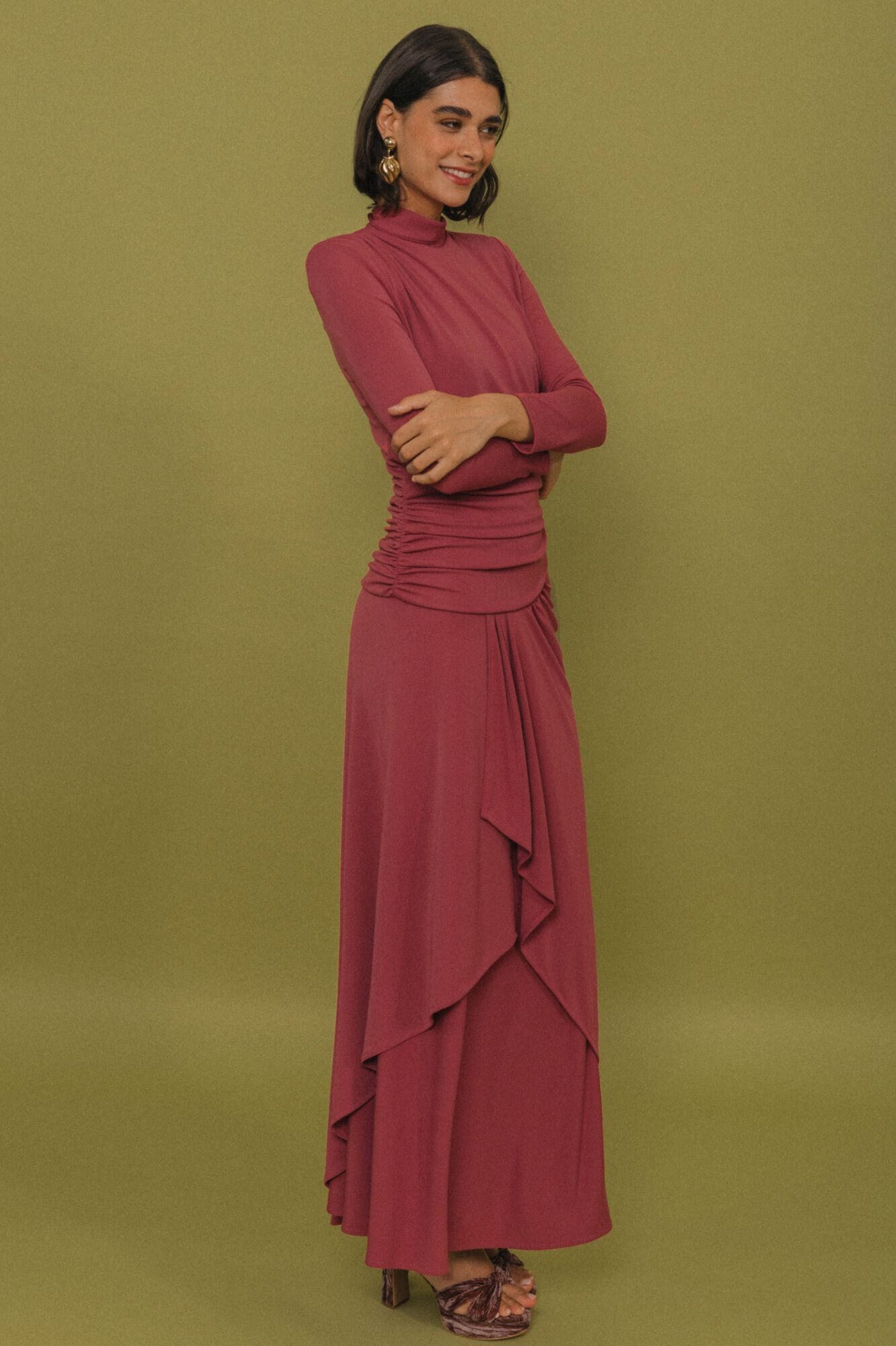 Cherubina Vestido midi Raven Subiu