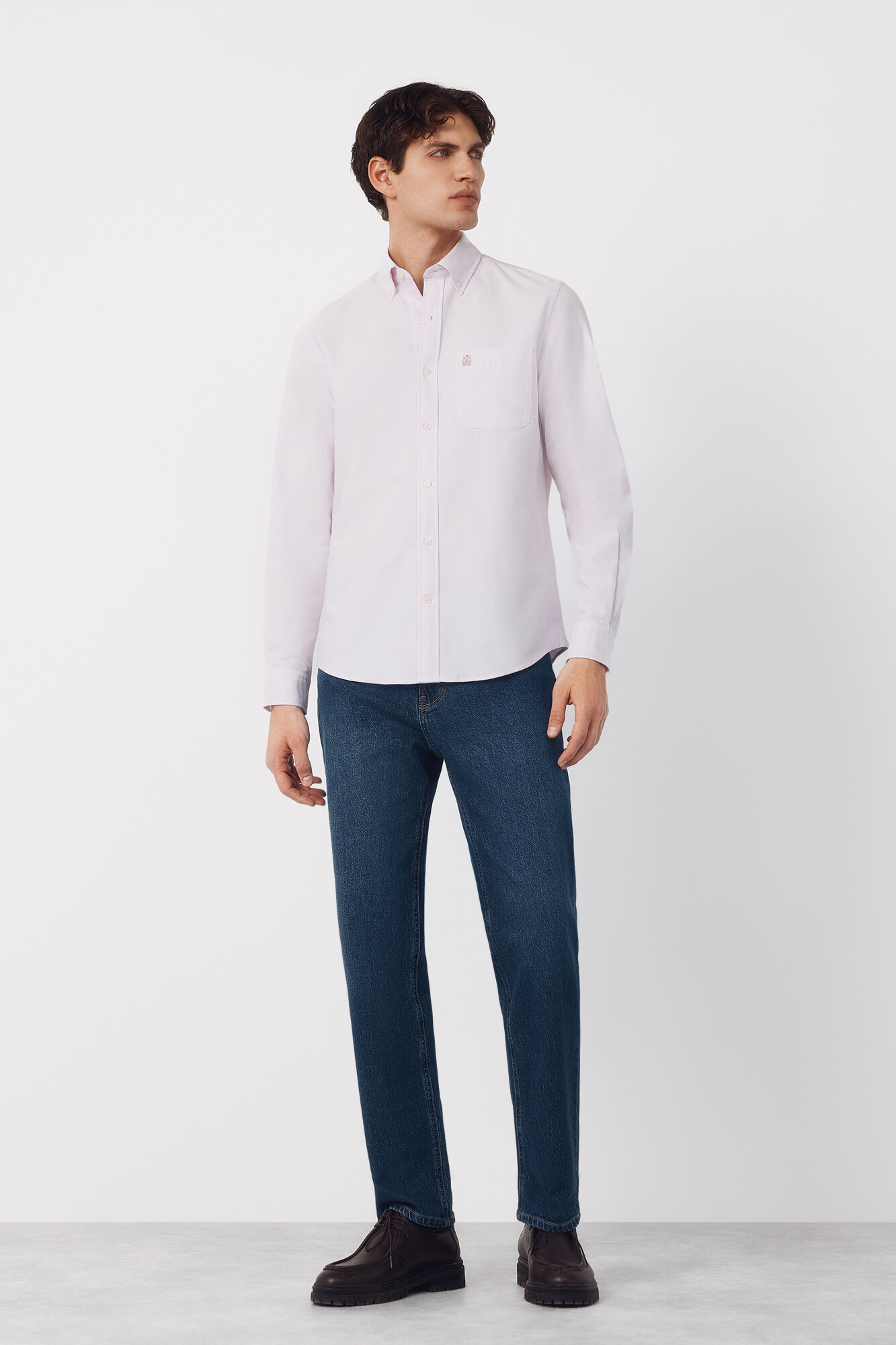 Cortefiel Camisa oxford raya candela Rosa