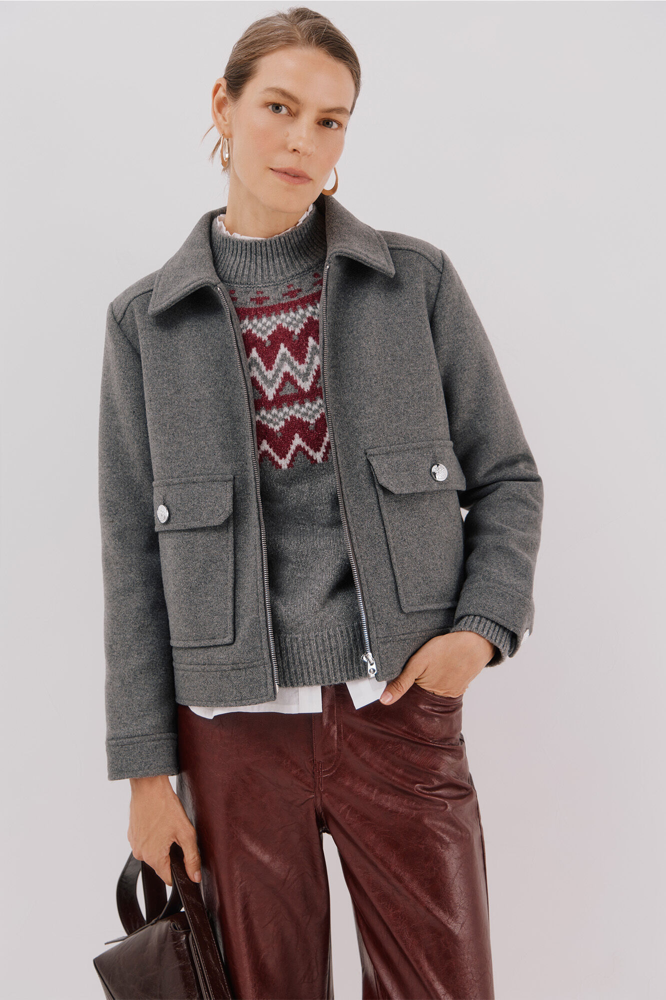 Cortefiel Casaco curto de l&atilde;