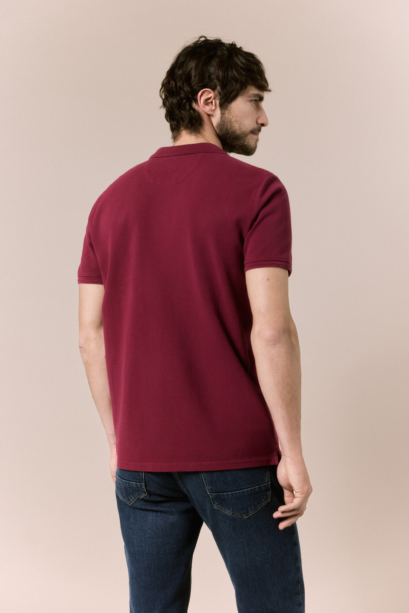 OOTO Piqu&eacute; basic polo shirt Maroon
