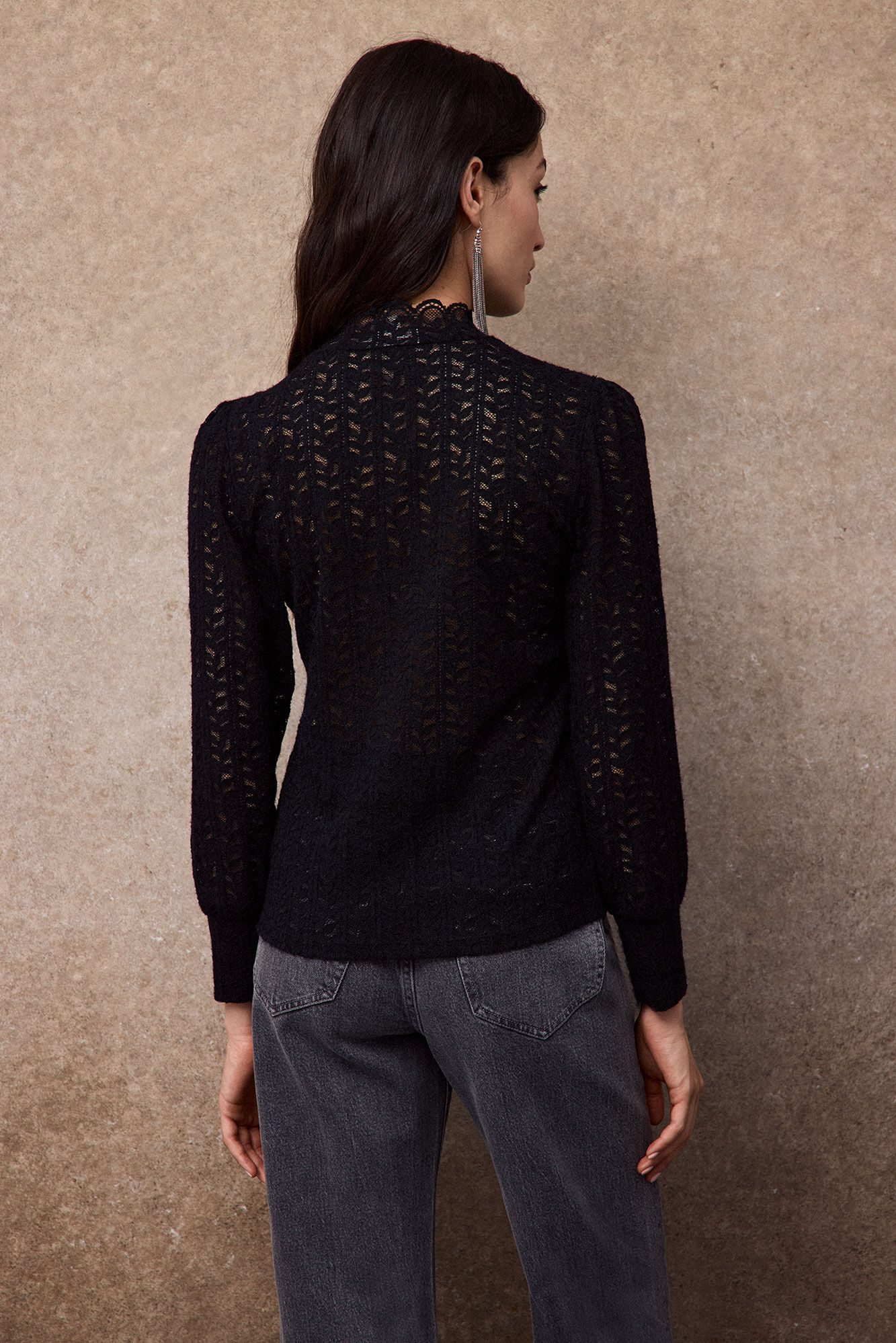 Slowlove Top estrutura Preto