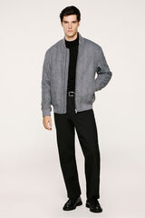 Selected Blus&atilde;o bomber de l&atilde;  Cinzento