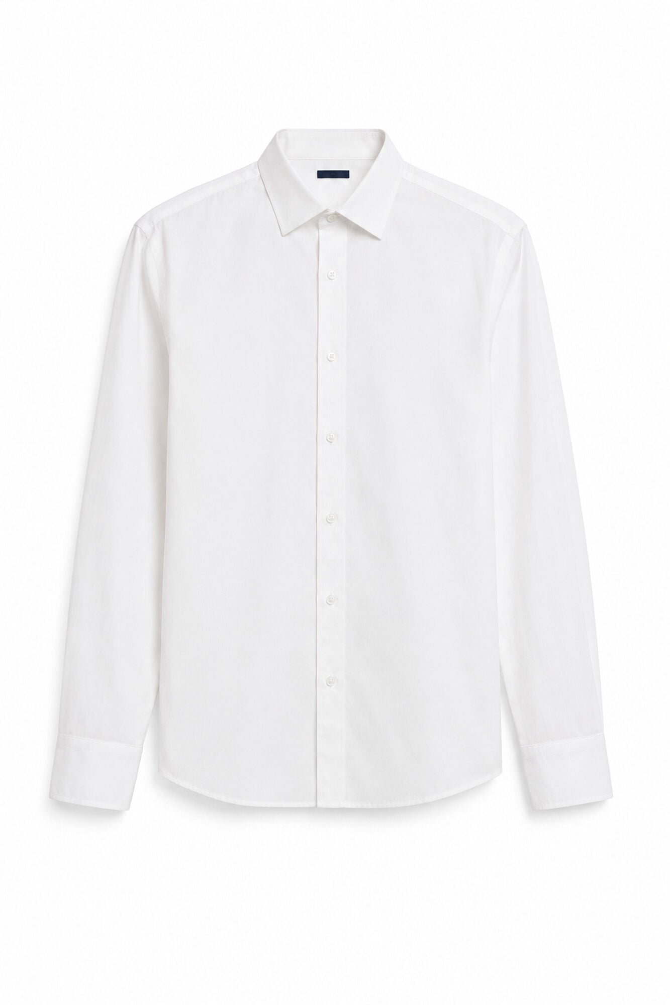Cortefiel Plain easy-iron dress shirt with cufflink cuffs White