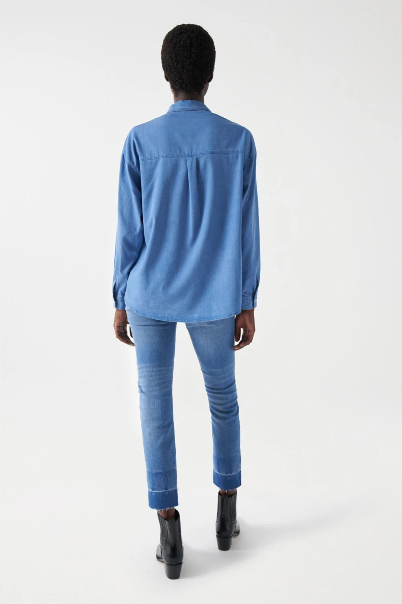 Salsa Jeans Regular fit lightdenim shirt Blue