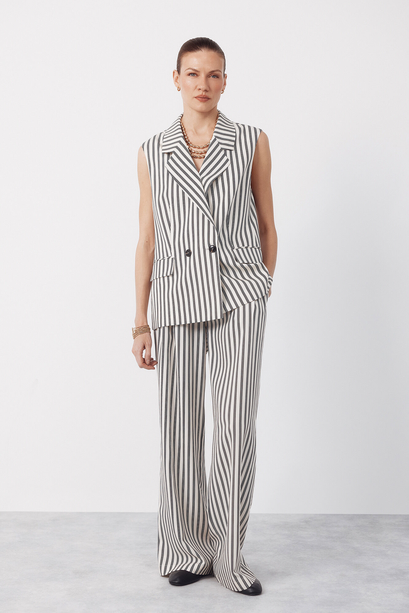 Cortefiel Striped striped Printed white