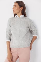 Cortefiel Combined knit jumper Grey