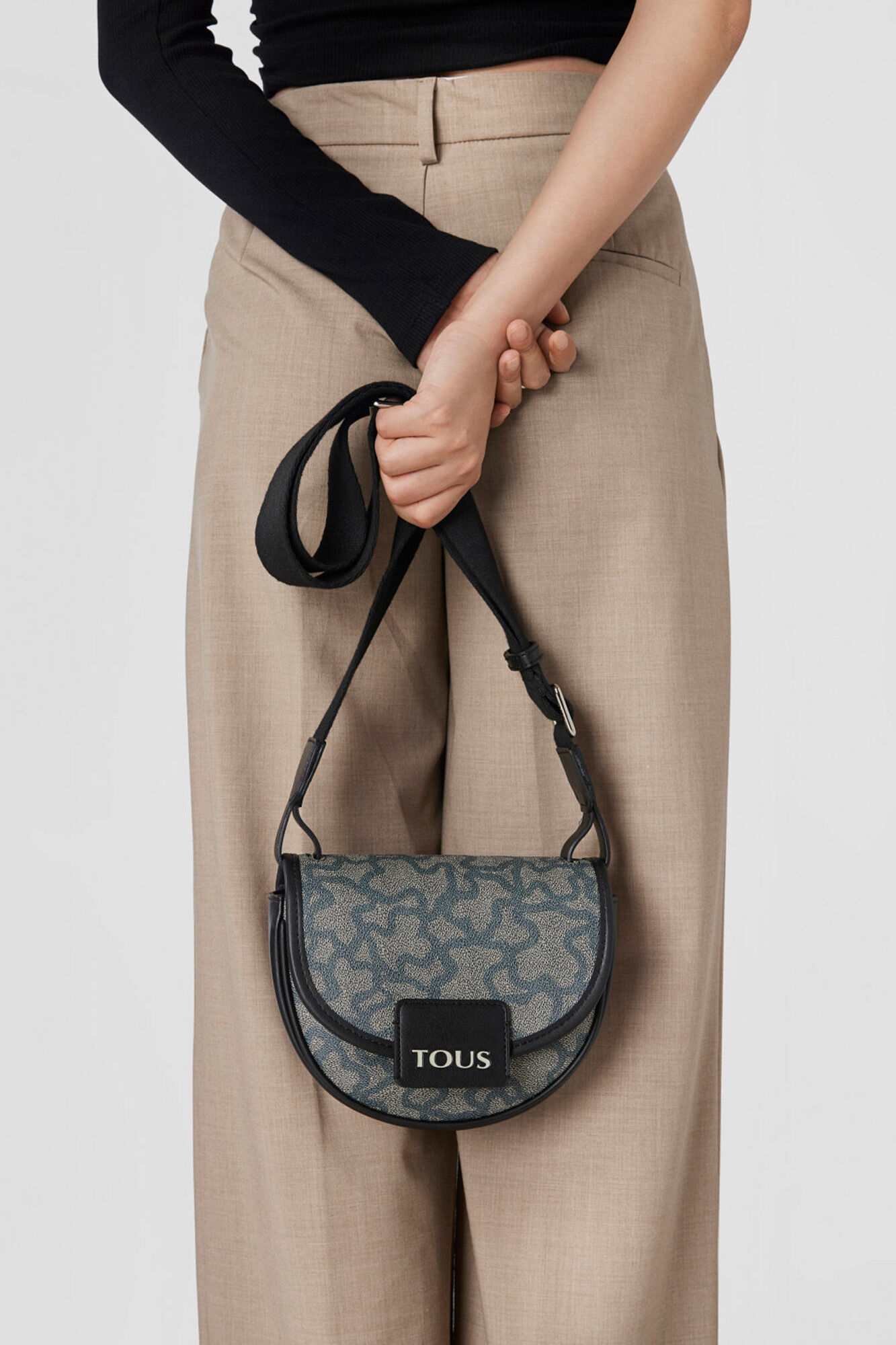 Tous Amaya Kaos Icon small black crossbody bag Black