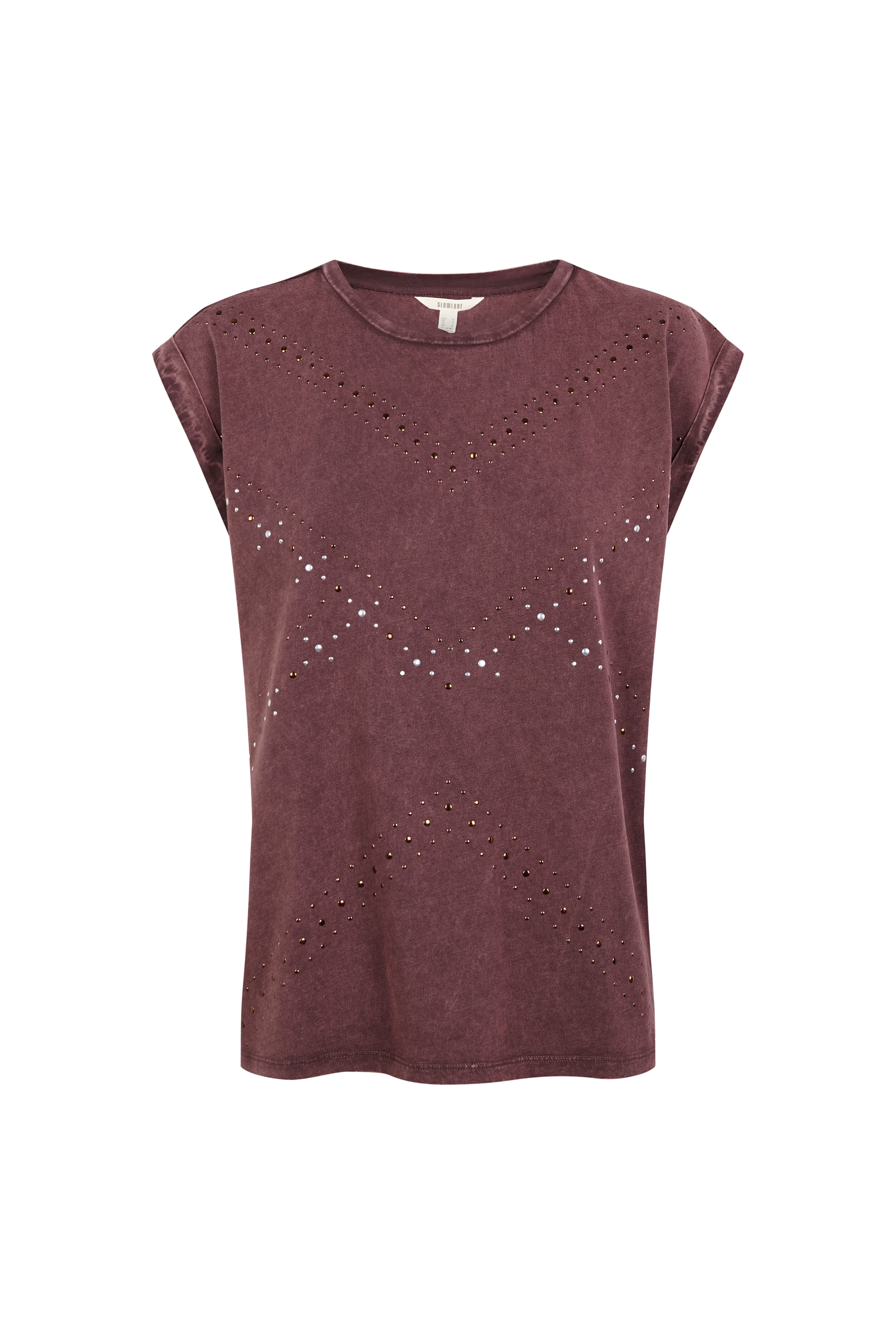 Slowlove Camiseta tachas Granate