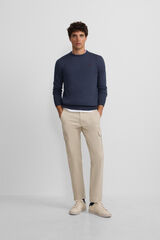 Silbon Camisola cl&aacute;ssico de gola redonda Azul