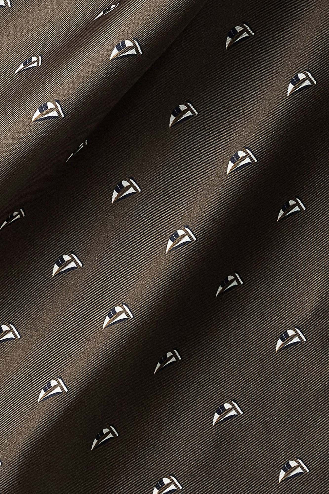 Selected Men's silk scarf Brown