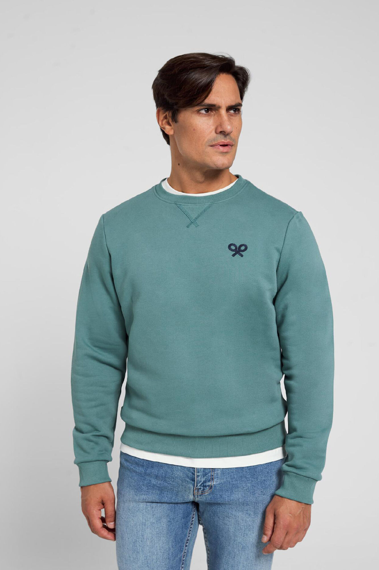 Silbon Sudadera raqueta lisa verde azul Verde