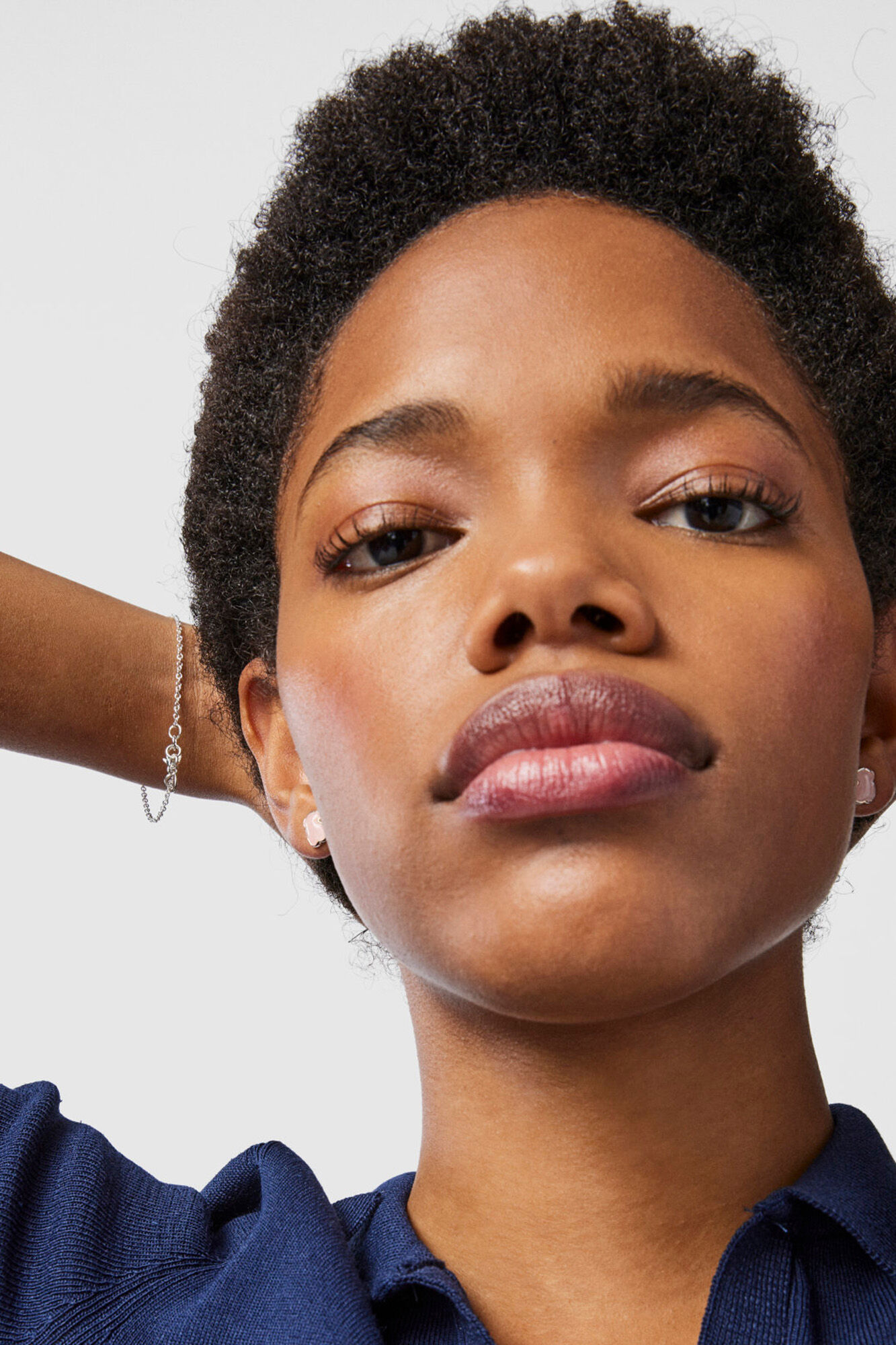 Tous Pendientes oso de plata y cuarzo Gris