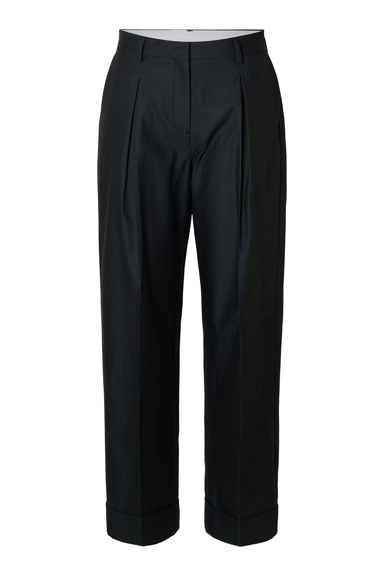 Selected Pantal&oacute;n chino pinzas. Negro