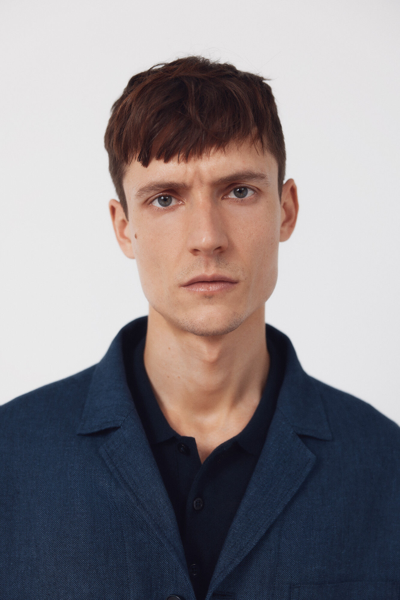 Cortefiel Americana mistura linho coordenada Azul