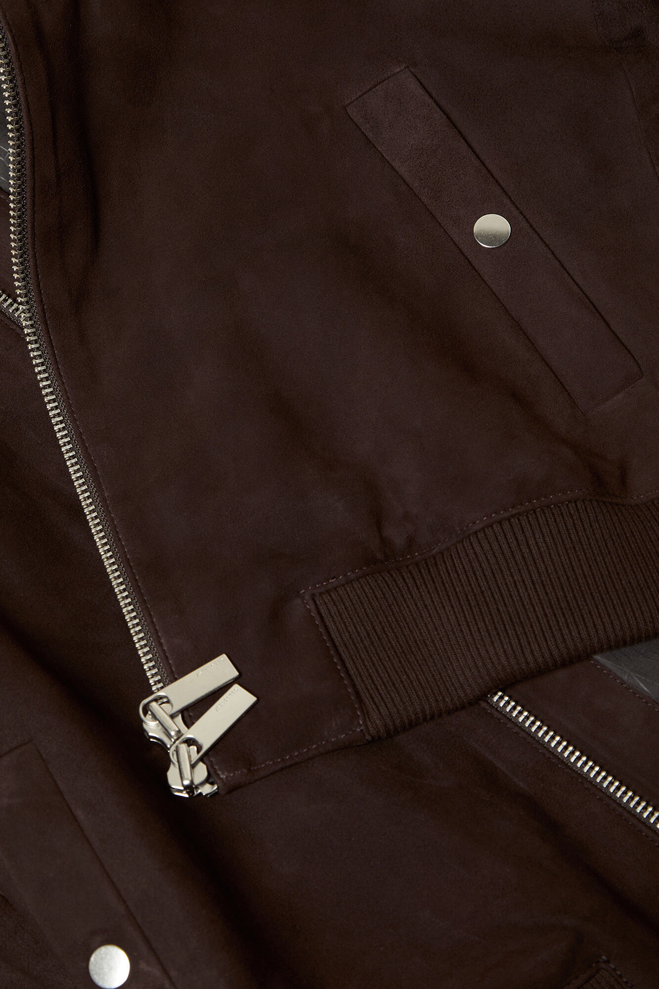 Selected 100% Suede Bomber Jacket.  Brown