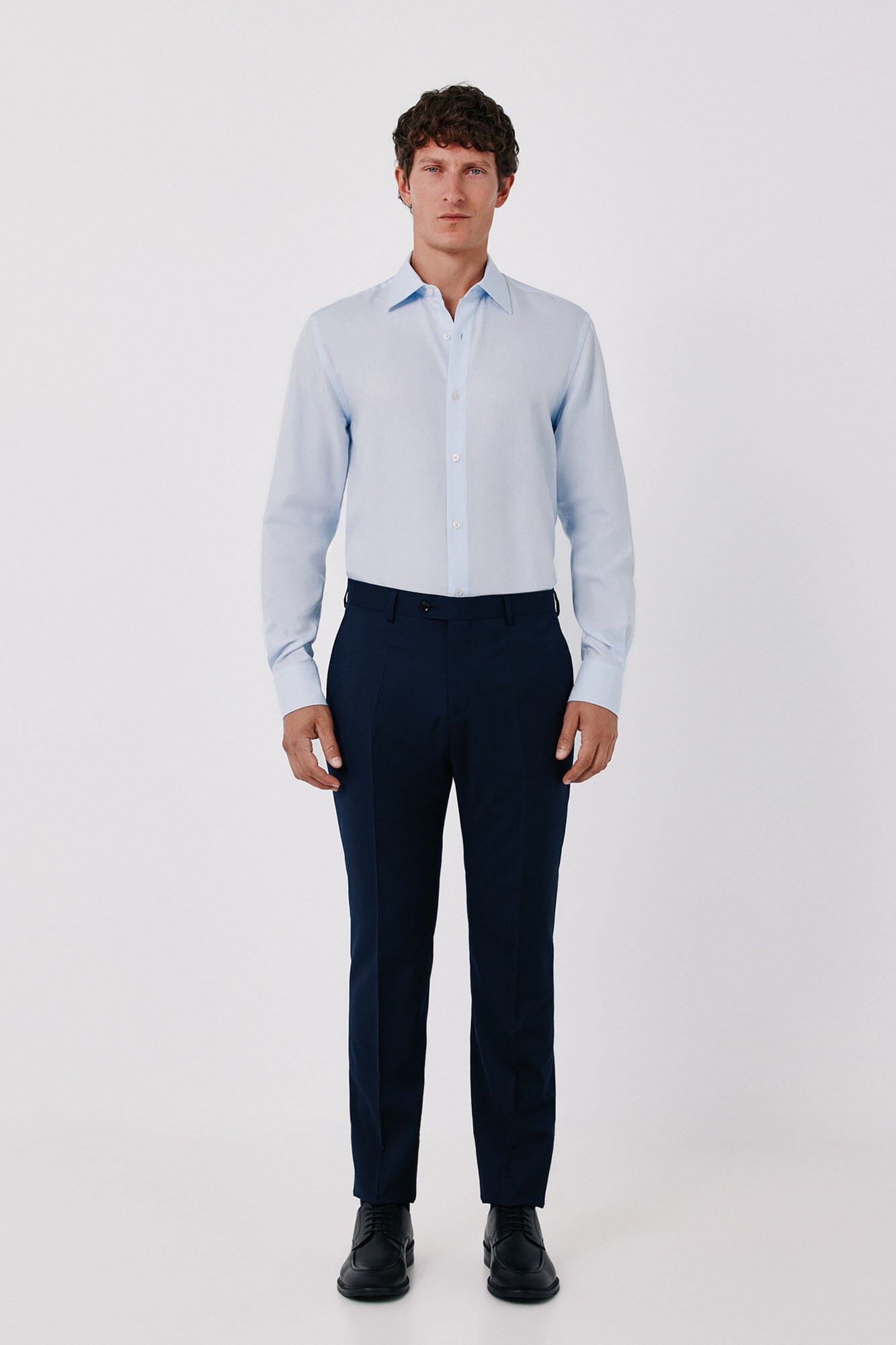Cortefiel Striped cotton Tencel dress shirt