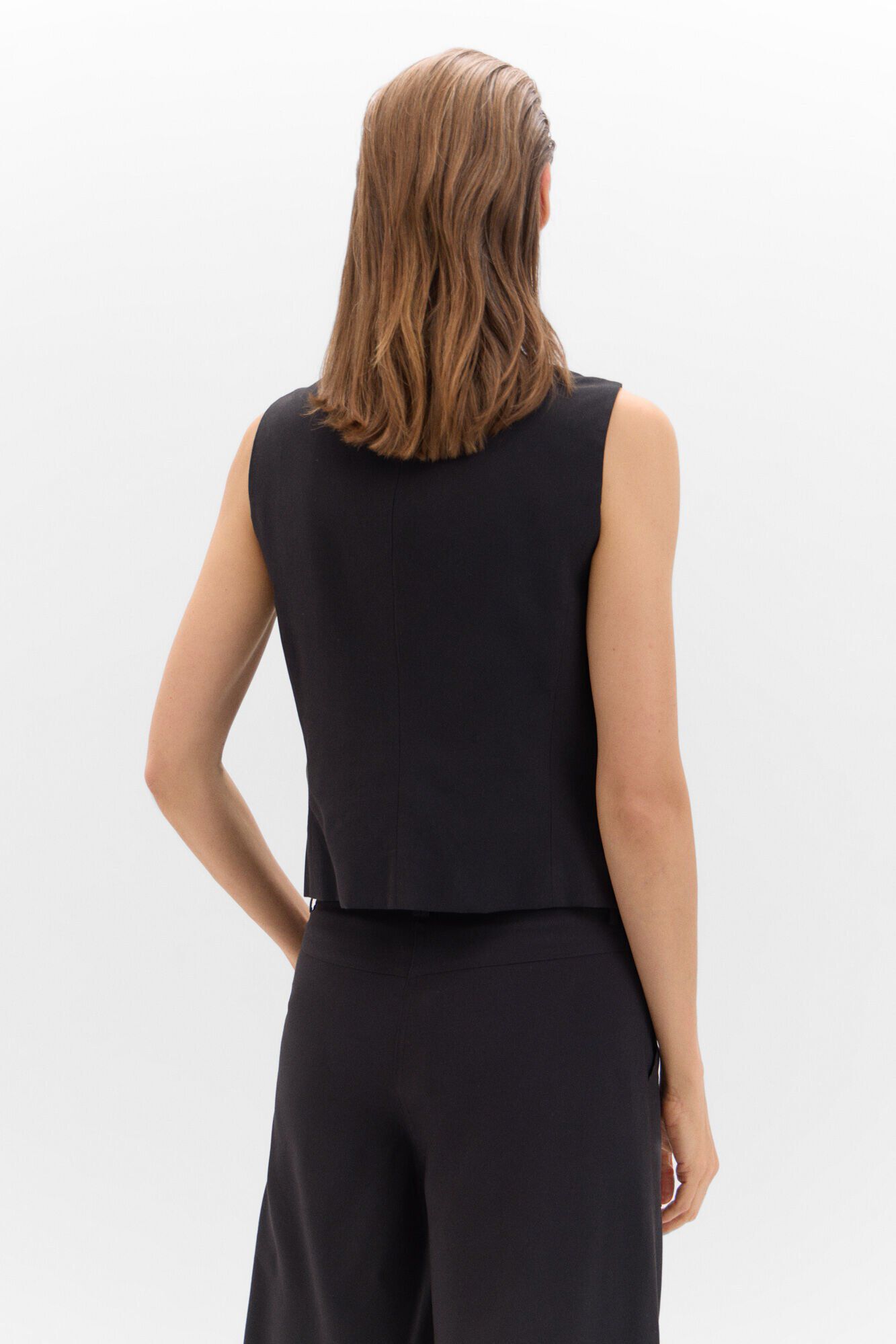 Cortefiel Chaleco corto Negro