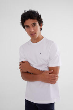 Cortefiel Plain white T-shirt with mini racket White