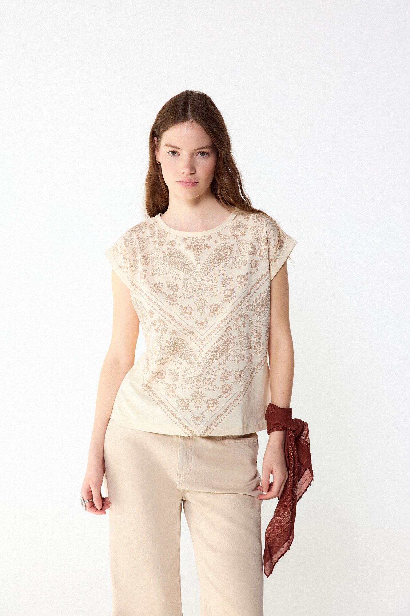 Slowlove Camiseta estampado bandana