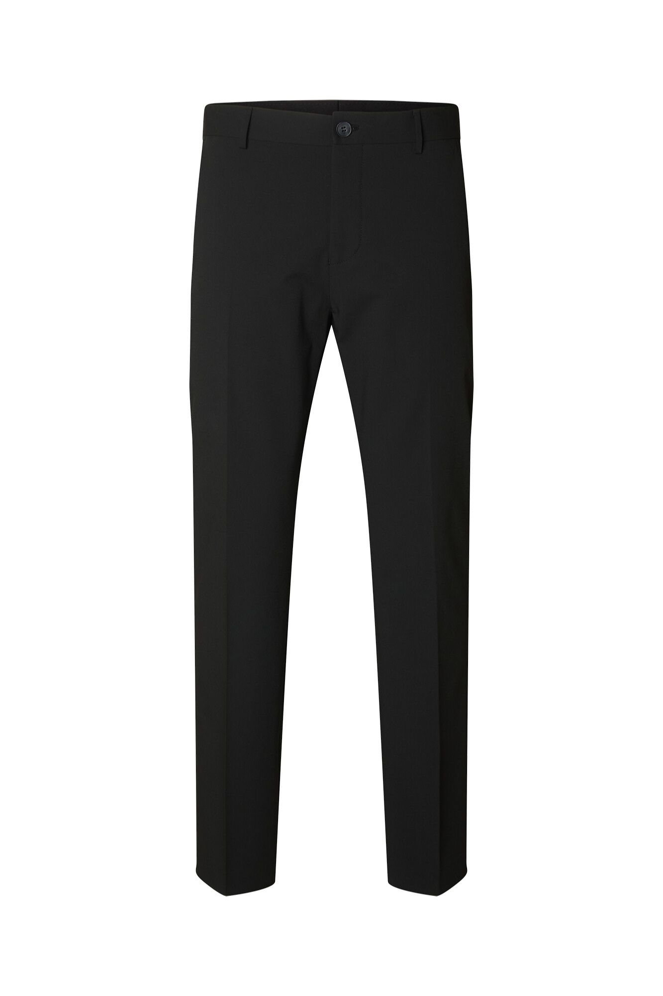 Selected Cal&ccedil;a de alfaiataria Slim Fit Preto