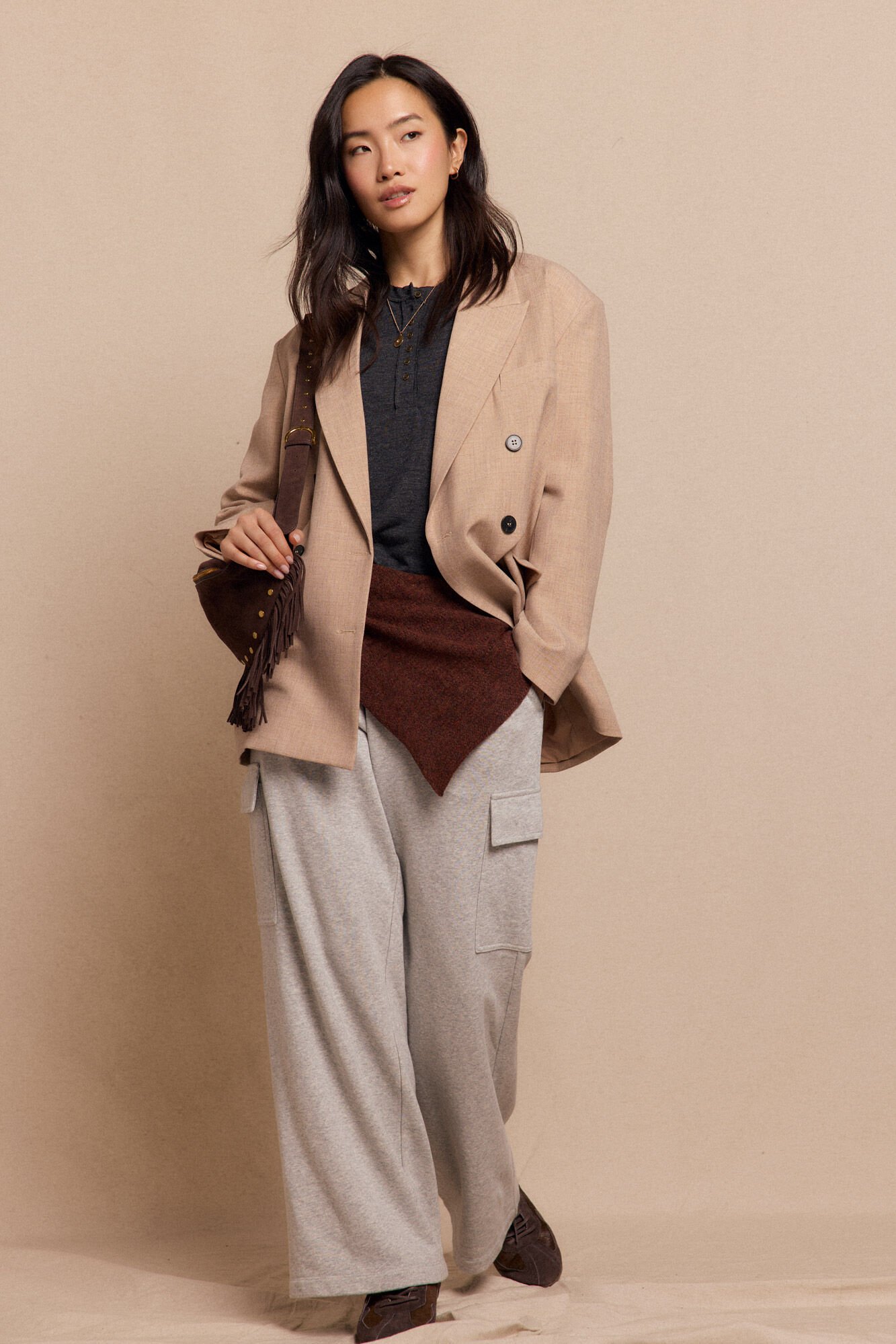 Slowlove Blazer oversized Tostado