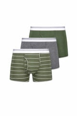 Cortefiel Pack 3 jersey-knit boxers Dark green