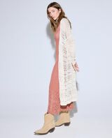 Cortefiel Casaco malha de malha Ecru