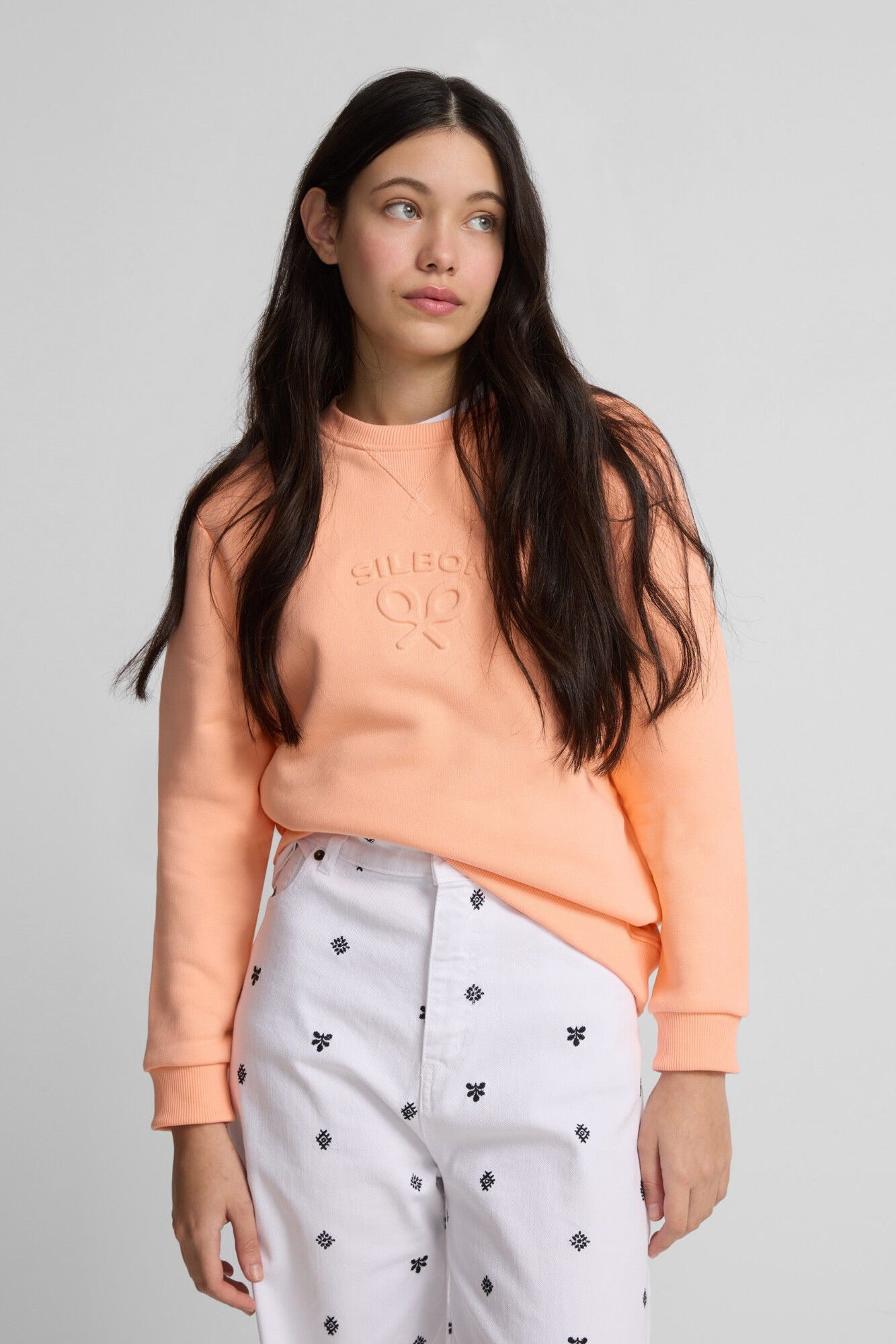 Silbon Sweatshirt cl&aacute;ssico com apito Laranja