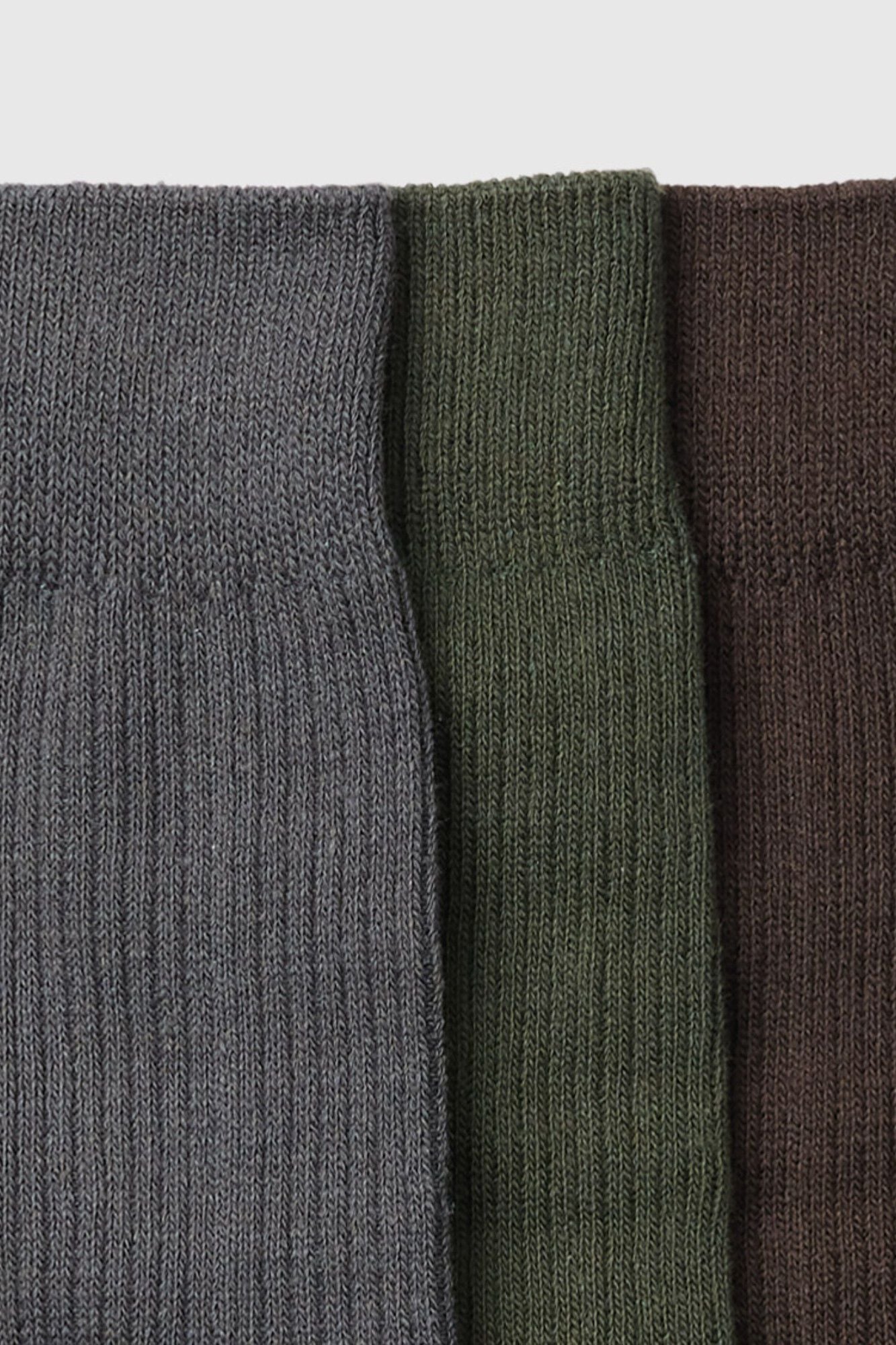 Selected Pack 3 meias em algod&atilde;o org&acirc;nico Verde