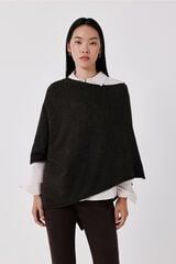 Cortefiel Poncho tacto suave Marr&oacute;n oscuro