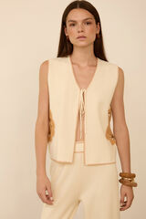 Meisie Colete de malha Tostado