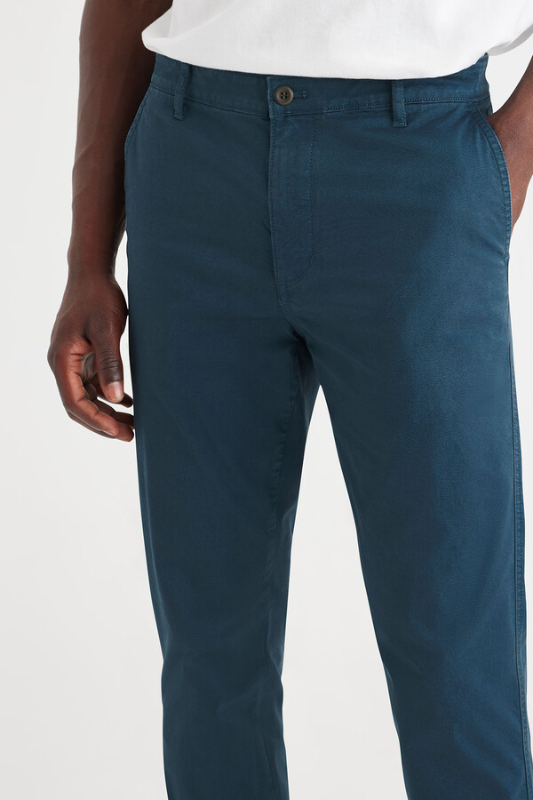 Cortefiel Pantalones chinos slim fit Original Azul