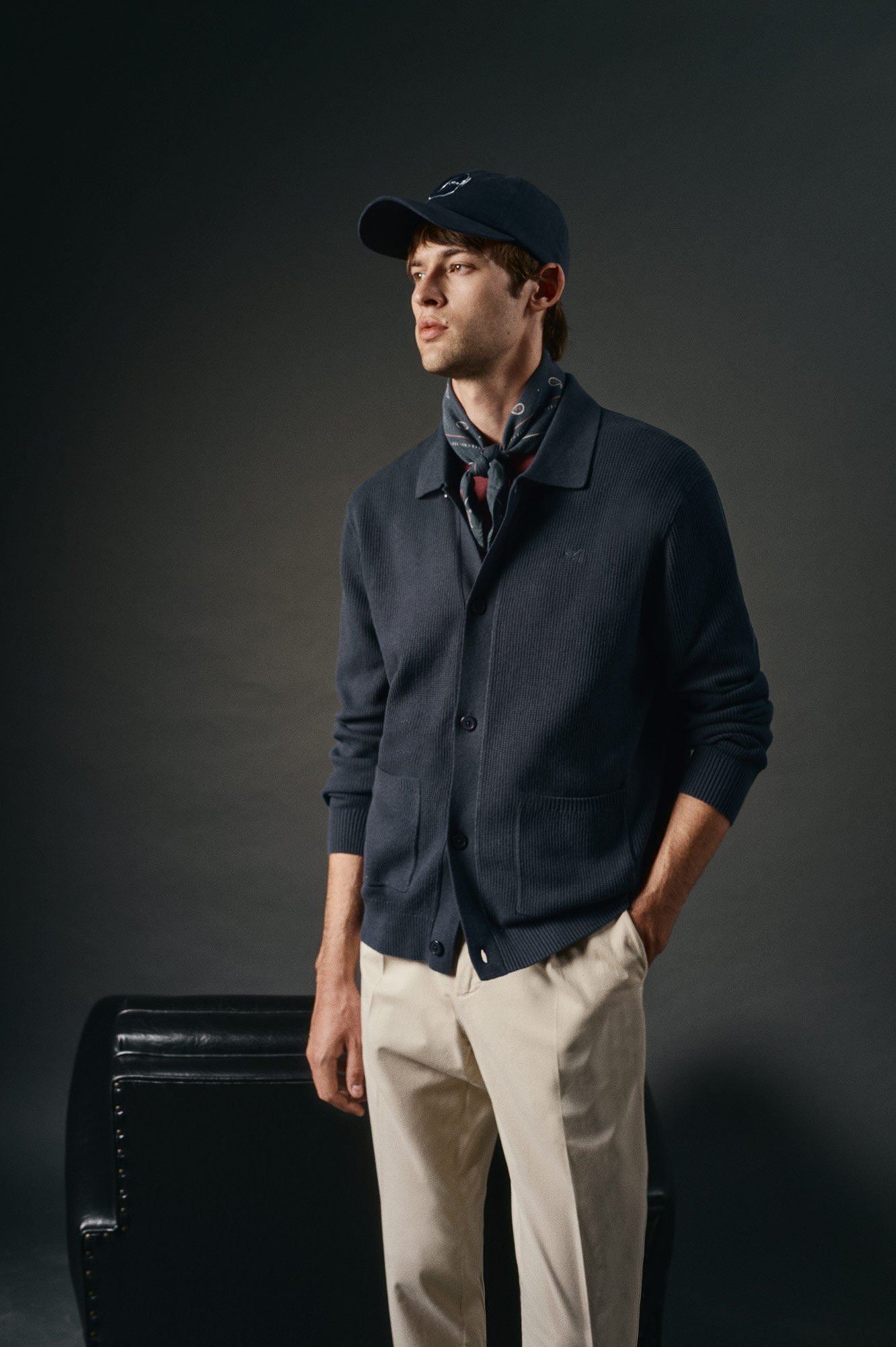 OOTO Casaco com bot&otilde;es Azul