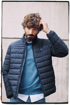 Cortefiel Ultra-light quilted jacket Navy